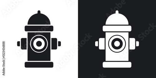 Fire hydrant icons pack in solid style