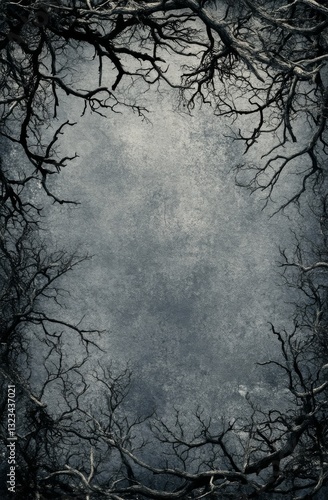 gray background with branches
