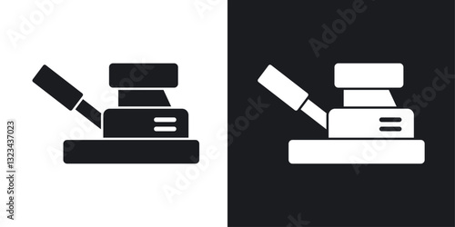 Floor sanding machine icons pack in solid style