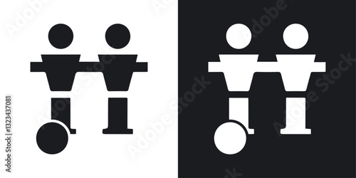 Foosball icons pack in solid style