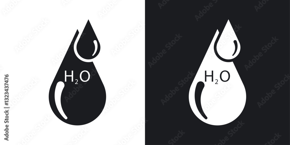 H2o icons pack in solid style H2o icons pack in solid style