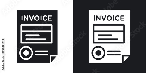 Invoice icons pack in solid style