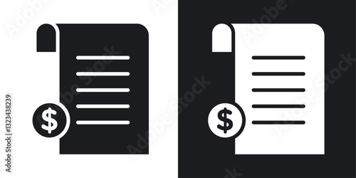 Invoice icons pack in solid style