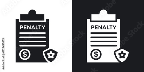 Penalty icons pack in solid style