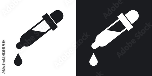 Pipette icons pack in solid style