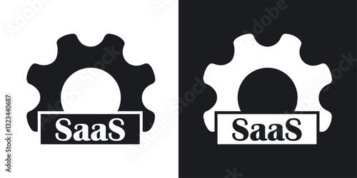 Saas icons pack in solid style