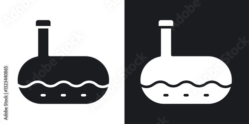 Sewerage tank icons pack in solid style