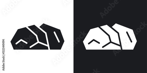Stone icons pack in solid style