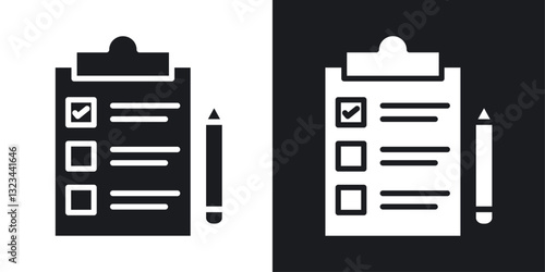 Survey icons pack in solid style