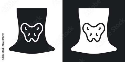 Thyroid icons pack in solid style