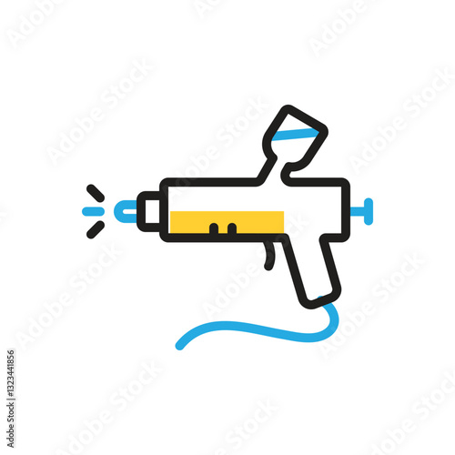 Multi color icon for spray gun