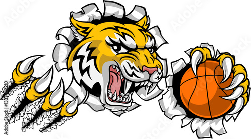 A wildcat or bobcat lynx bobcats wildcats sports team basketball ball mascot