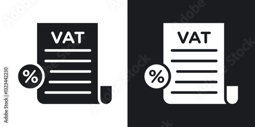 Value added tax VAT icons pack in solid style