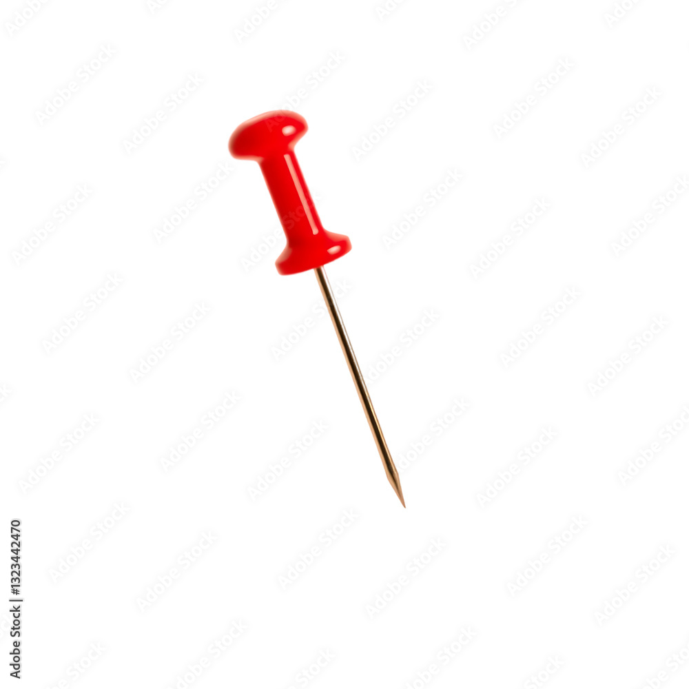 red pin isolated on transparent background Generative Ai. red pin isolated on transparent background Generative Ai.