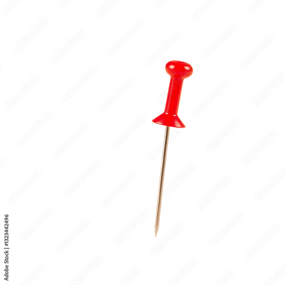 red pin isolated on transparent background Generative Ai. red pin isolated on transparent background Generative Ai.