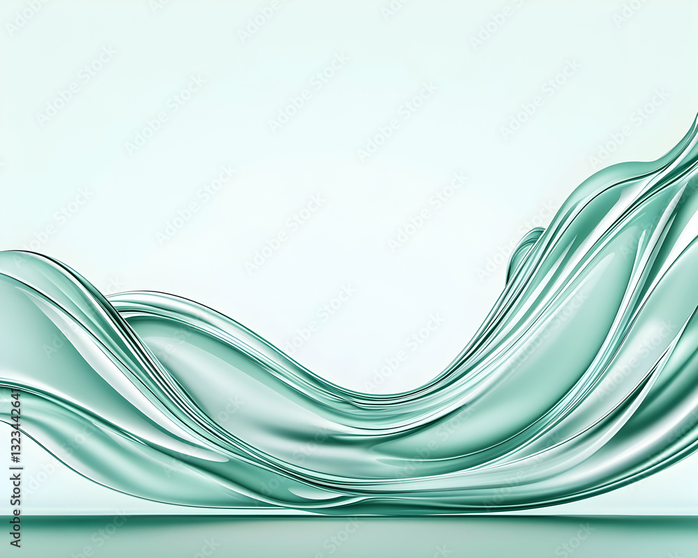Abstract teal liquid waves Abstract teal liquid waves