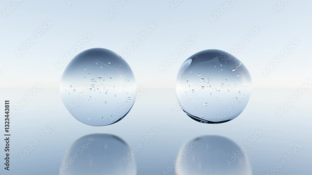 Abstract 3d Cosmetic Molecules Floating with Bubbles – Transparent Animation in Seamless Loop for Skincare and Advanced Beauty Treatments Abstract 3d Cosmetic Molecules Floating with Bubbles – Transparent Animation in Seamless Loop for Skincare and Advanced Beauty Treatments