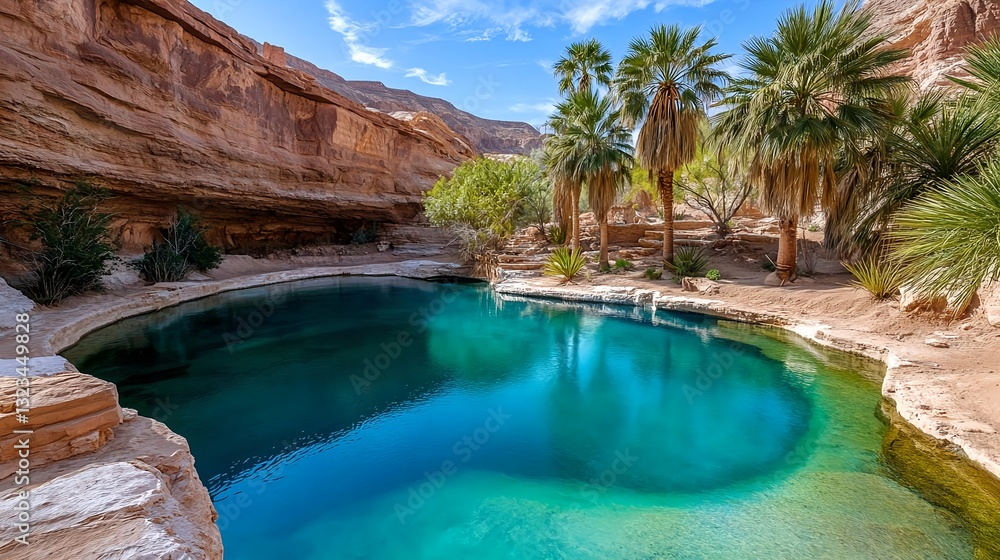 Oasis Pool in Arizona Canyon - Desert Landscapes Oasis Pool in Arizona Canyon - Desert Landscapes