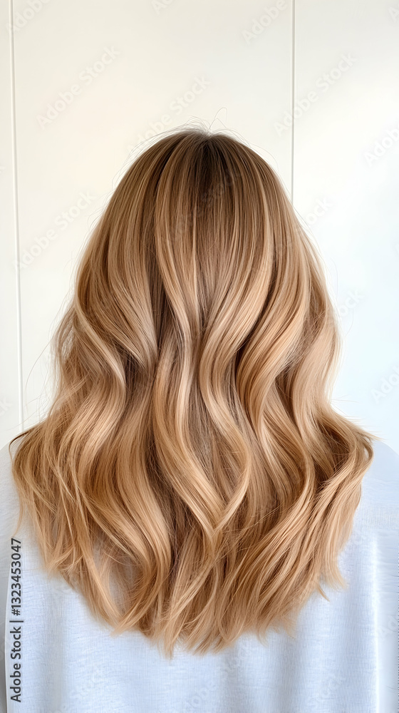 Fototapeta premium Beautiful, healthy, light blonde wavy hair