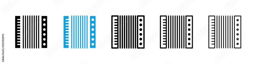 Accordion icons vector set for web designs Accordion icons vector set for web designs