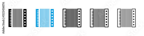 Accordion icons vector set for web designs