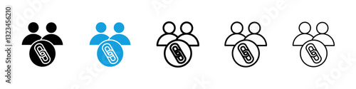 Affiliate link icons vector set for web designs