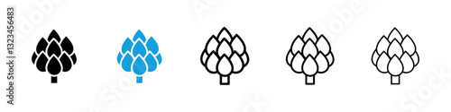 Artichoke icons vector set for web designs