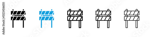 Barrier icons vector set for web designs