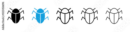 Bedbug icons vector set for web designs
