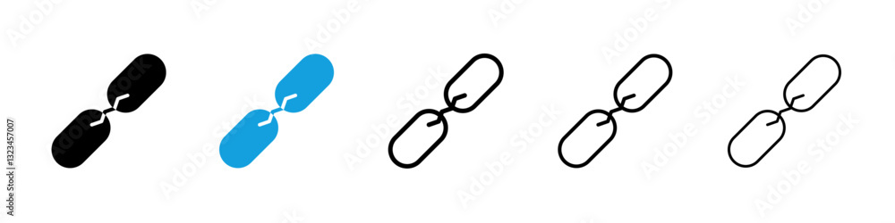 Broken link icons vector set for web designs Broken link icons vector set for web designs