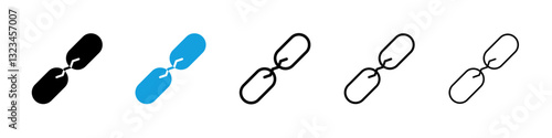 Broken link icons vector set for web designs