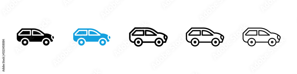 Compact car icons vector set for web designs Compact car icons vector set for web designs