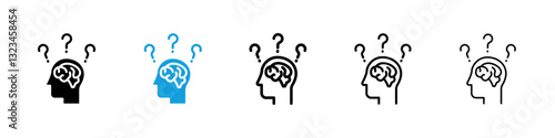 Curious human icons vector set for web designs