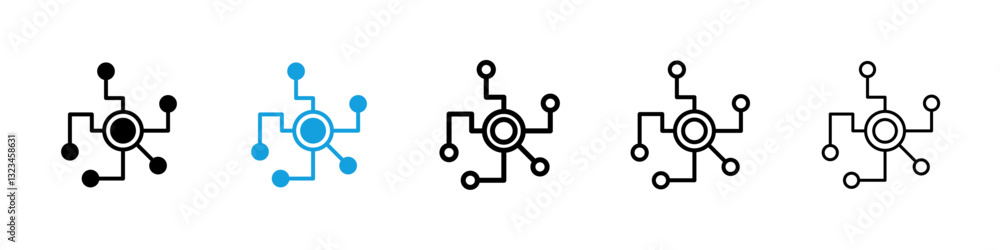Decentralized icons vector set for web designs Decentralized icons vector set for web designs