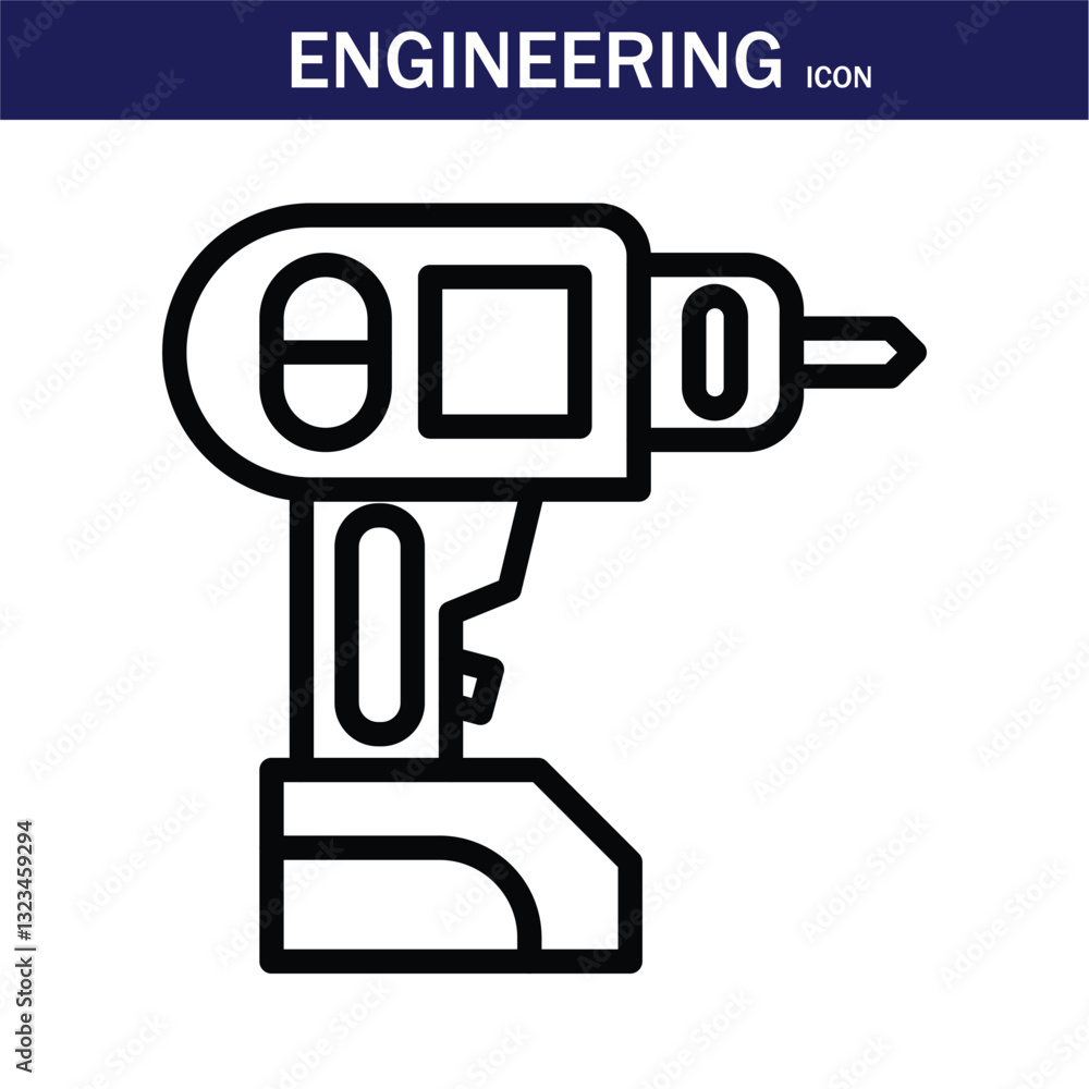 outline engineering icon. Editable stroke. Vector illustration. EPS 10. outline engineering icon. Editable stroke. Vector illustration. EPS 10.