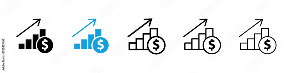 Fiscal policy icons vector set for web designs Fiscal policy icons vector set for web designs