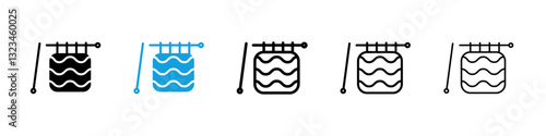 Handloom icons vector set for web designs