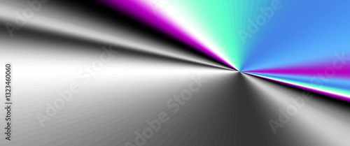 A sleek metal gradient infused with vibrant rainbow colors, creating a striking and modern metallic texture