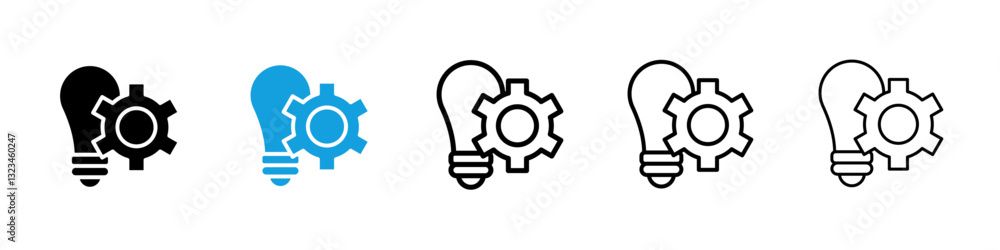 Implementation icons vector set for web designs Implementation icons vector set for web designs