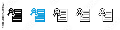 License icons vector set for web designs