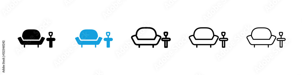 Lounge icons vector set for web designs Lounge icons vector set for web designs
