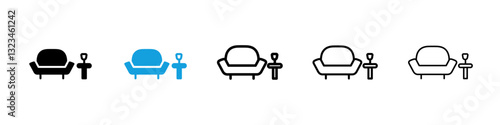 Lounge icons vector set for web designs
