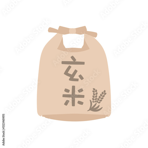 米袋　玄米　イラスト