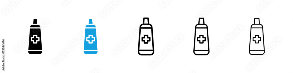 Ointment icons vector set for web designs Ointment icons vector set for web designs