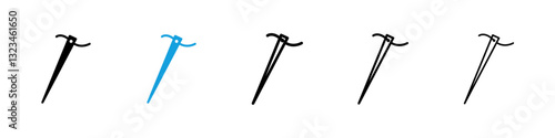 Needle icons vector set for web designs
