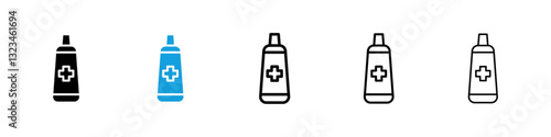 Ointment icons vector set for web designs