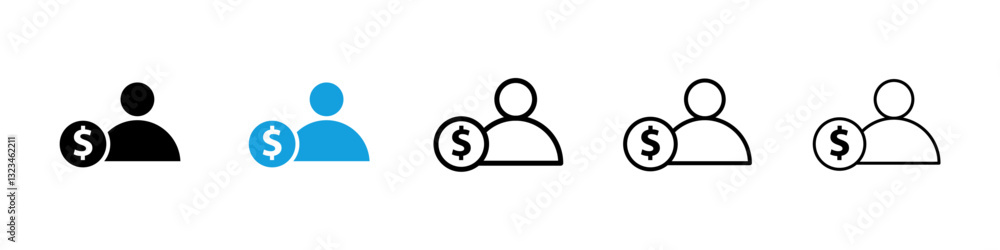 Personal loan icons vector set for web designs Personal loan icons vector set for web designs