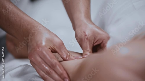 Body massage in a spa salon
