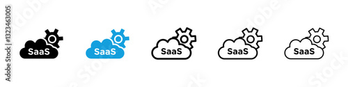 Saas icons vector set for web designs