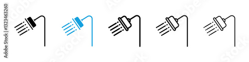 Shower Head icons vector set for web designs